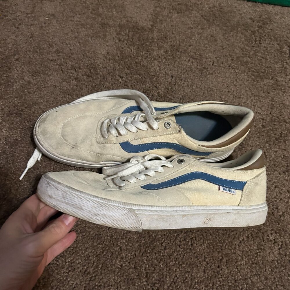 VANS Gilbert Crockett Pro 2 UltraCush Mens 11 Beige Blue Suede Streetwear - Picture 2 of 8